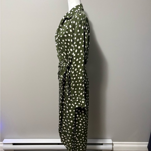 Velvet by Graham & Spencer Tie Front Wrap Polka Dot Long Sleeve Dress - Picture 7 of 14